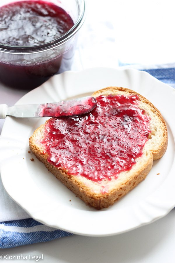 Geleia de uva caseira simples com apenas 3 ingredientes. Receita rápida, sem erro e ideal para aproveitar uvas maduras que sobraram na geladeira.