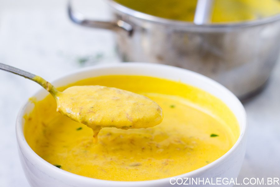 CREME DE ABÓBORA COM CARNE SECA