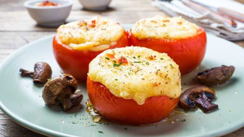 Esse tomate recheado com creme de ricota é um ótimo acompanhamento para diversas ocasiões e essa receita é super simples e vai te deixar com água na boca. Quando fazemos tomates recheados com creme de ricota ou qualquer outro recheio que seja, temos que considerar que são acompanhamentos, por isso, os recheios devem ser bem pensados e o tamanho do tomete também. O creme de ricota traz leveza ao prato, por isso é uma ótima opção para que fique ainda mais gostoso. Tradicionalmente, na sua origem grega, o recheio era feito de arroz, porém, com o passar do tempo e das novas possibilidades, as receitas foram sendo adequadas e ficaram ainda mais saborosas, afinal, já que é para ser acompanhamento, tem que ser bom mesmo.