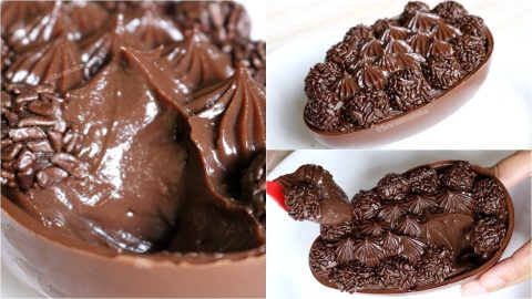 Prepare um delicioso e clássico ovo de colher tradicional com esta receita fácil. É a combinação perfeita de chocolate ao leite e brigadeiro cremoso.