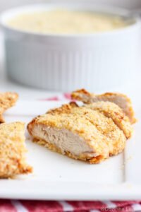 Filé de frango empanado (airfryer ou forno)