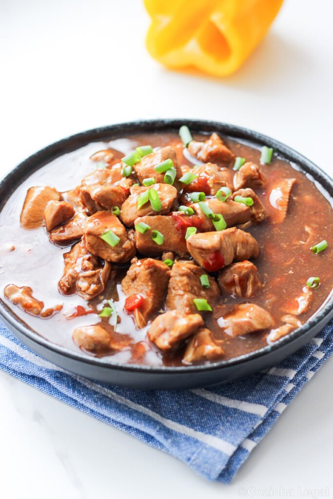 Frango xadrez fácil (pronto em 20 minutos!)